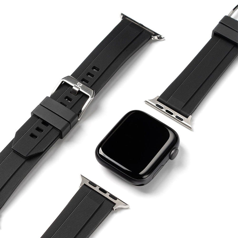 Силиконова каишка за Apple Watch 42мм, 44мм, 45мм, 46мм, Ultra 49мм - Ringke Rubber One Silicone Band (черен)