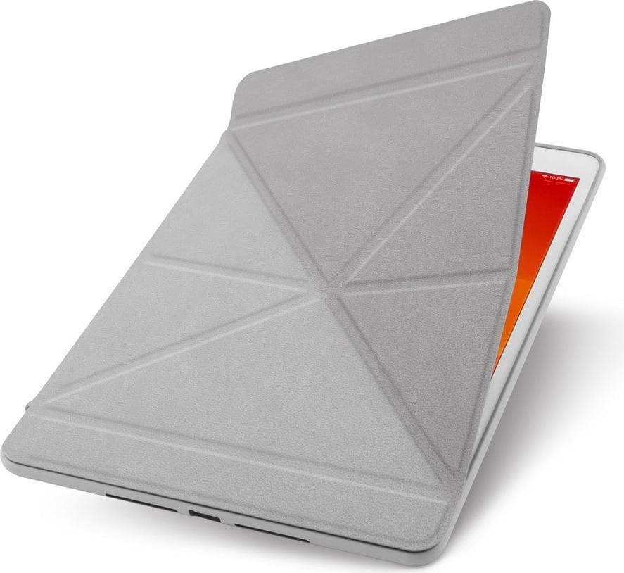 Калъф и поставка за iPad 9 (2021), iPad 8 (2020), iPad 7 (2019) - Moshi VersaCover Case (сив)