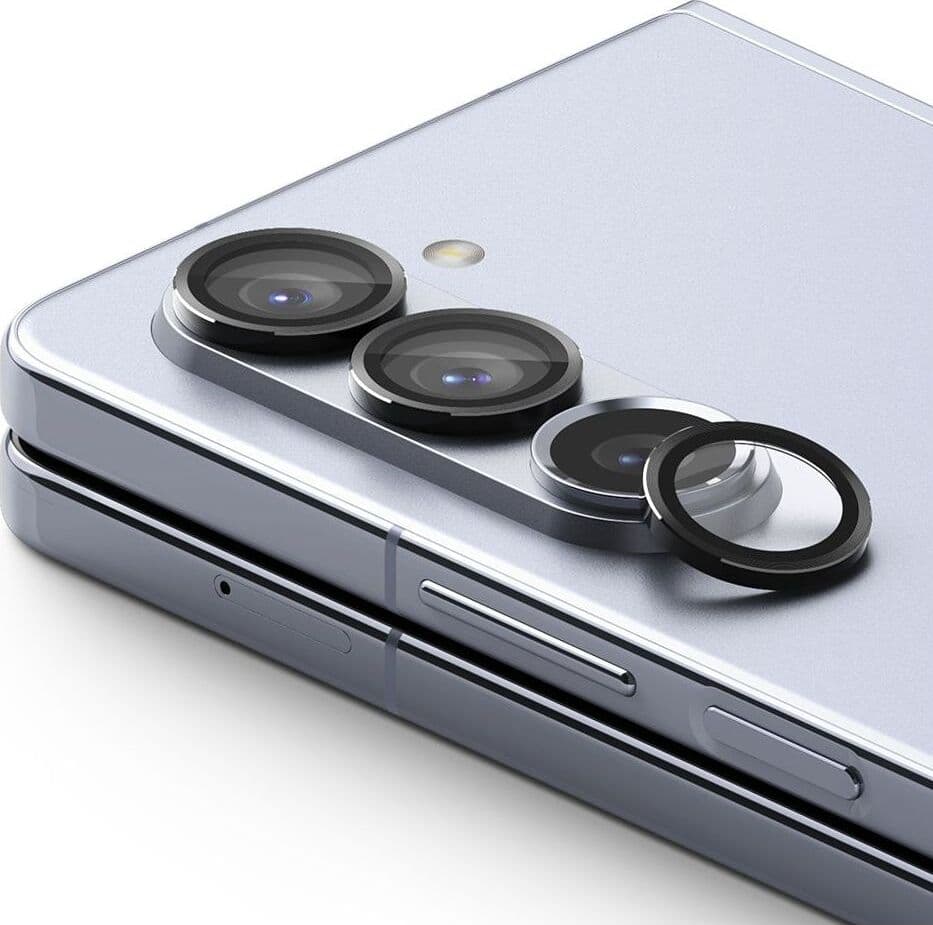Предпазни стъклени лещи за камерата на Samsung Galaxy Z Fold5 - Ringke Metal Camera Lens Frame Glass (черен)