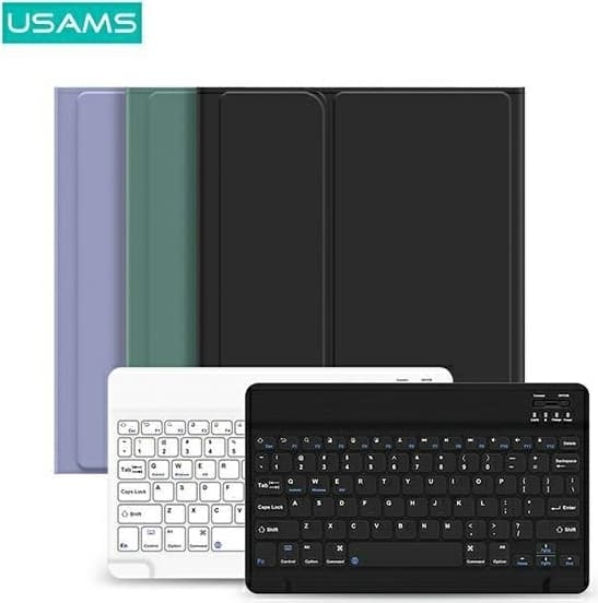 Кожен калъф и безжична блутут клавиатура за iPad Pro 11 M2 (2022), iPad Pro 11 M1 (2021), iPad Pro 11 (2020) - USAMS Winro Case and Bluetooth Keyboard (зелен)