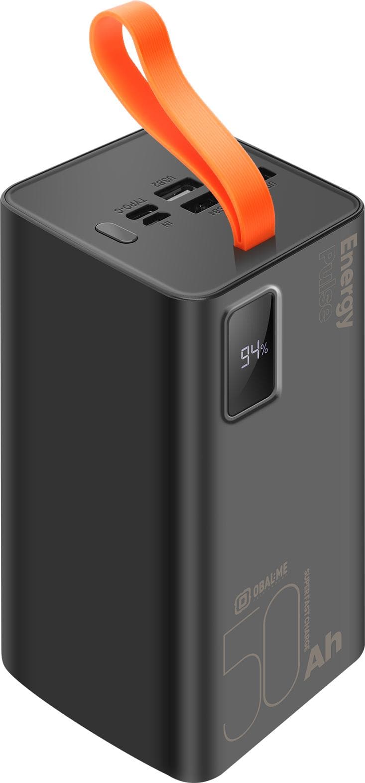 Преносима външна батерия с USB-C порт, и 4xUSB-A изхода - OBALME EnergyPulse Fast Charging Power Bank 50000 mAh 22.5W (черен)