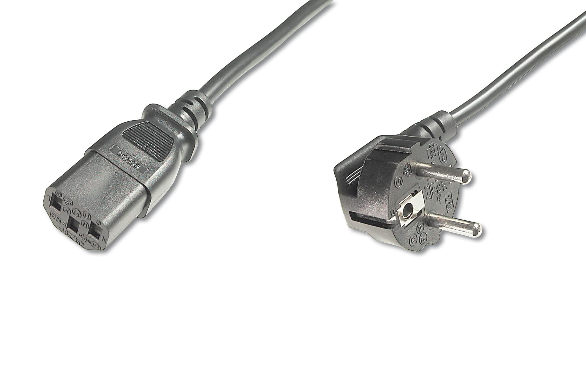 Захранващ кабел Assmann/Digitus, AK-440100-050-S, от Schuko към IEC (C13)(ж), 5.0m, черен
