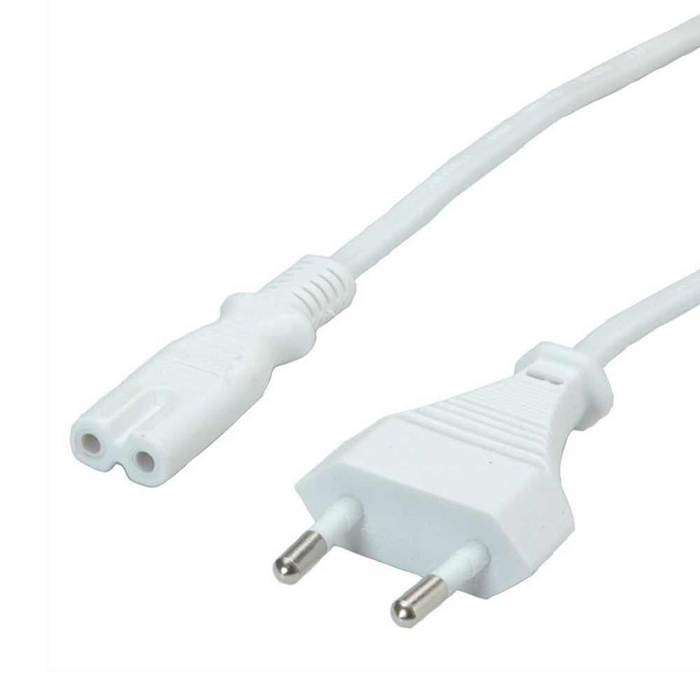 Захранващ кабел Roline 19.99.2091, от Schuko(м) към IEC320 C7(м), 3m, бял