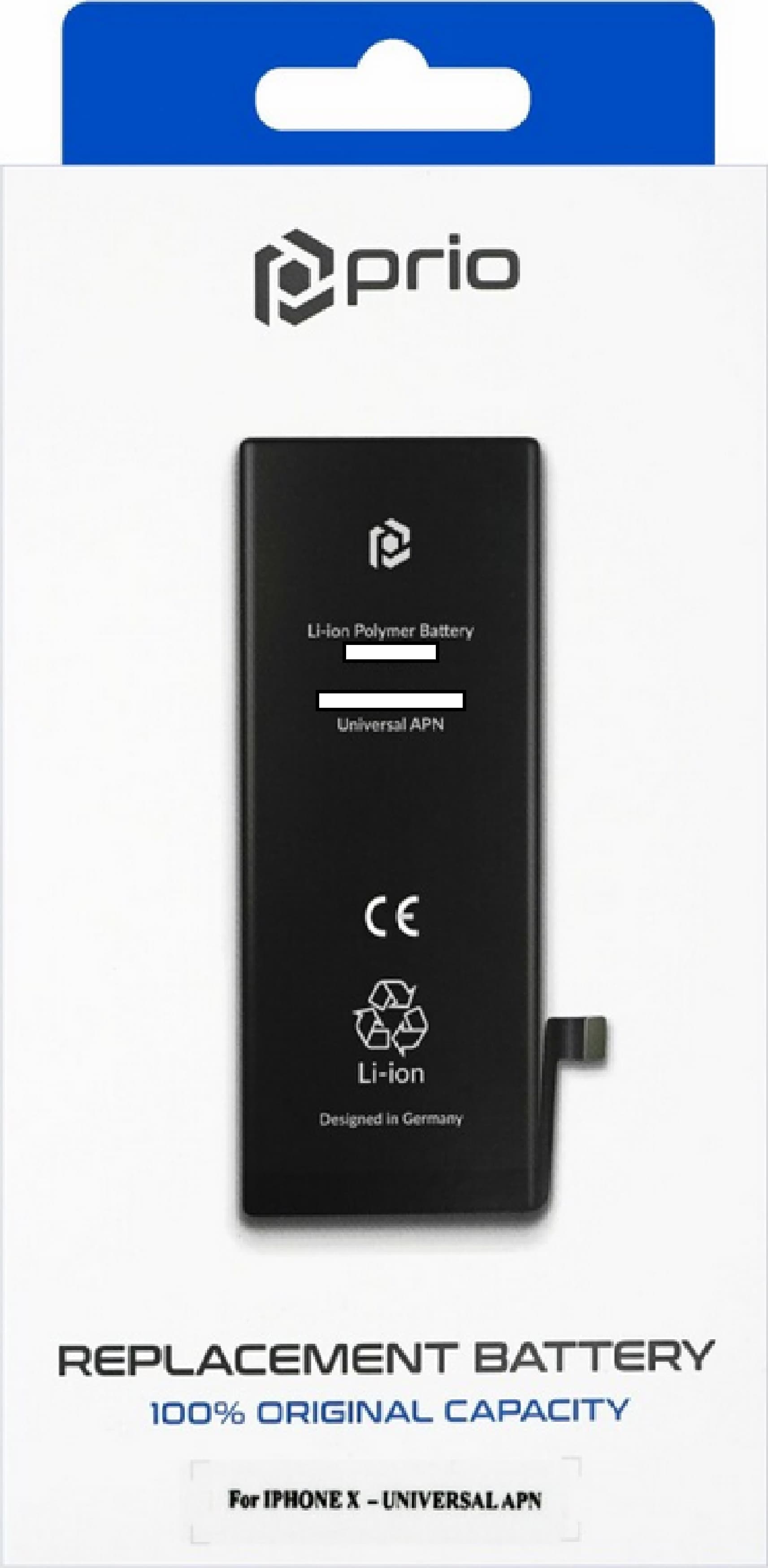 Качествена резервна батерия за iPhone X - Prio iPhone X Battery (3.8V 2716mAh)
