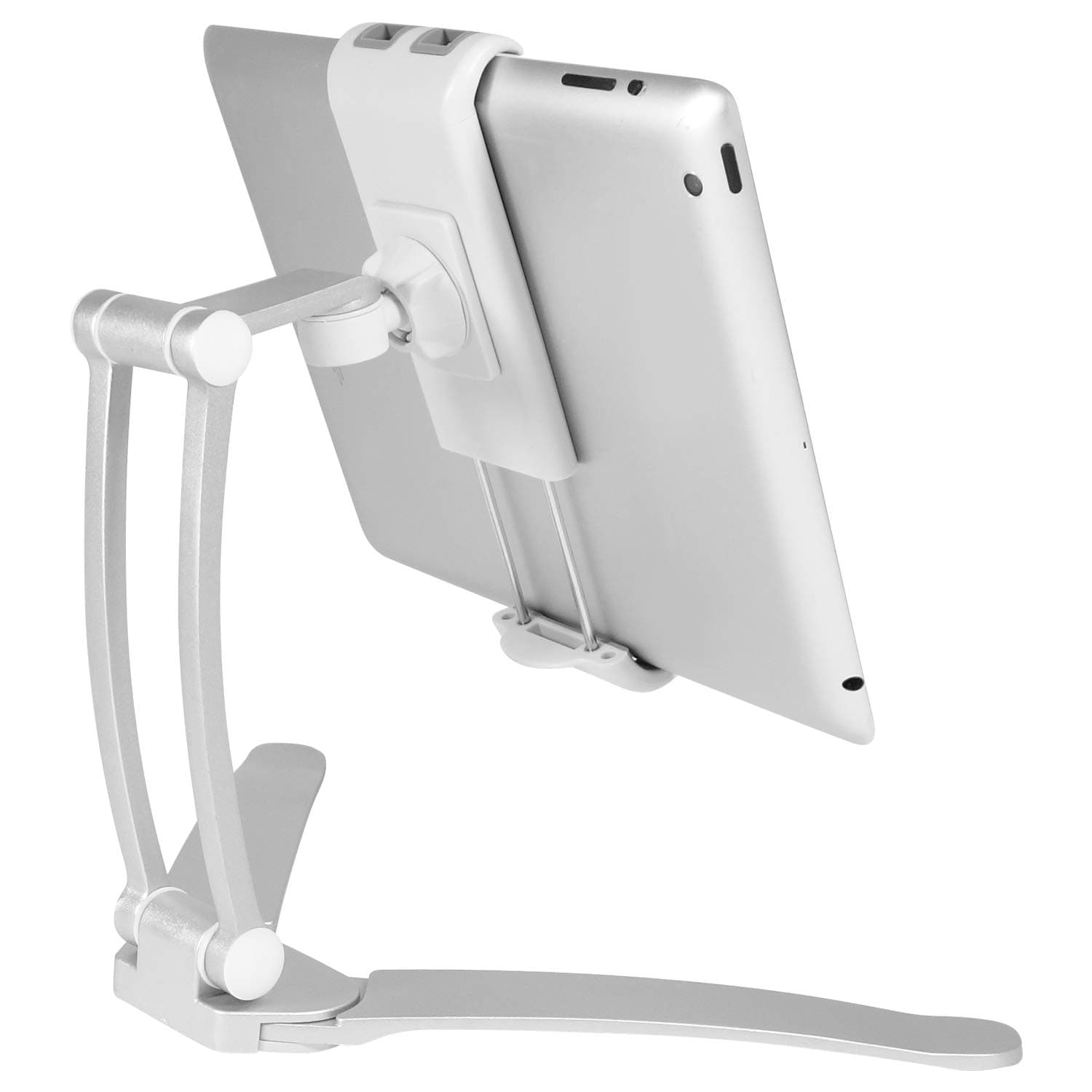 Поставка за бюро, шкаф, стена, и плоскости Macally Stand Wall Mount, за мобилни устройства и таблети широки до 28cm, сребриста