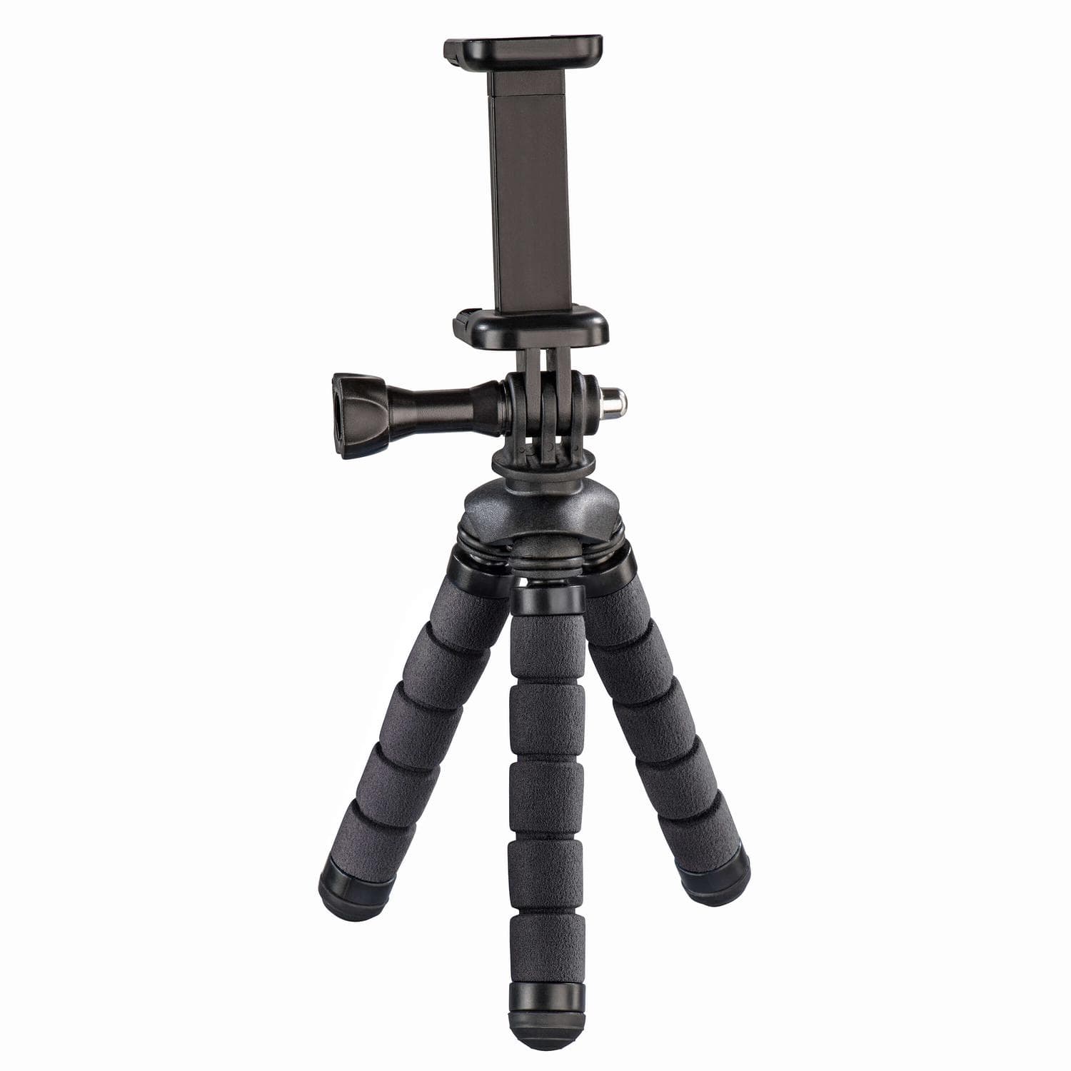 Мини статив Hama Flex, държачка за смартфон, черен