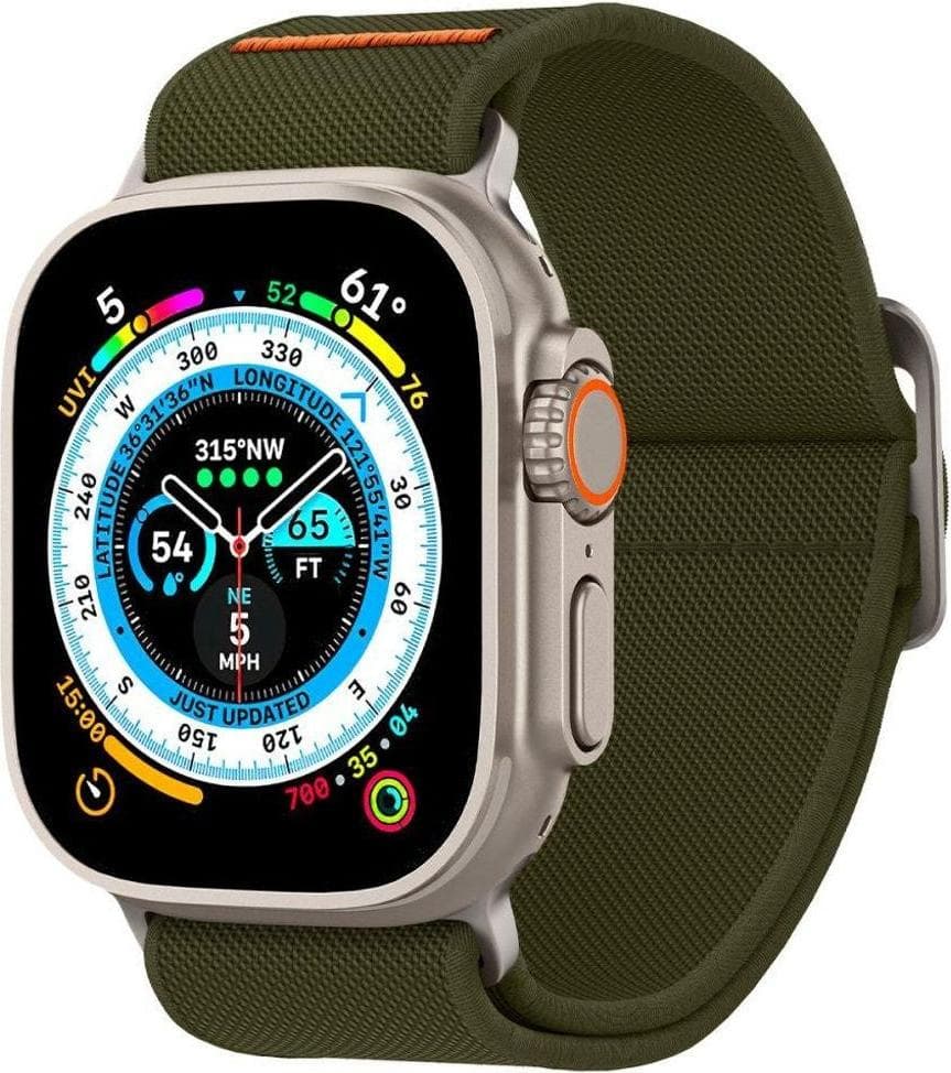 Лека текстилна каишка за Apple Watch 42мм, 44мм, 45мм, 46мм, Ultra, Ultra 2 49мм - Spigen Lite Fit Ultra Watch Band (каки)