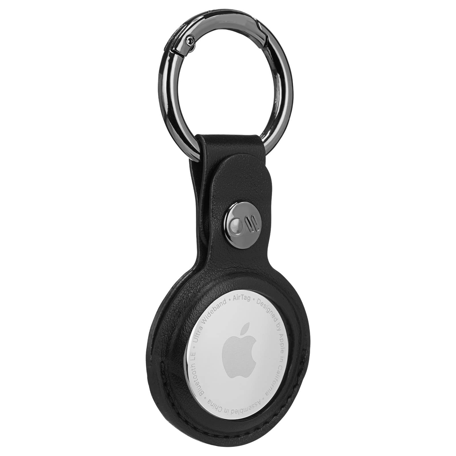 Ключодържател CaseMate Clip Ring (CM046304), за Apple AirTag, еко кожа, черен