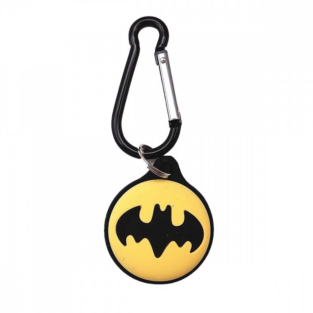 Кейс Loco Cartoon Batman (LOC016BAT), за Apple AirTag, черен, с карабинер