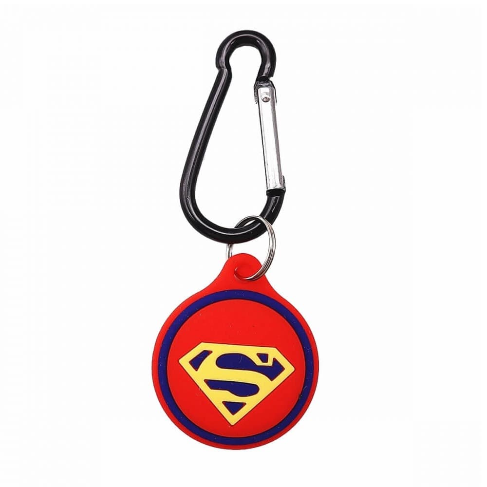 Кейс Loco Cartoon Superman (LOC014SUP), за Apple AirTag, червен, с карабинер