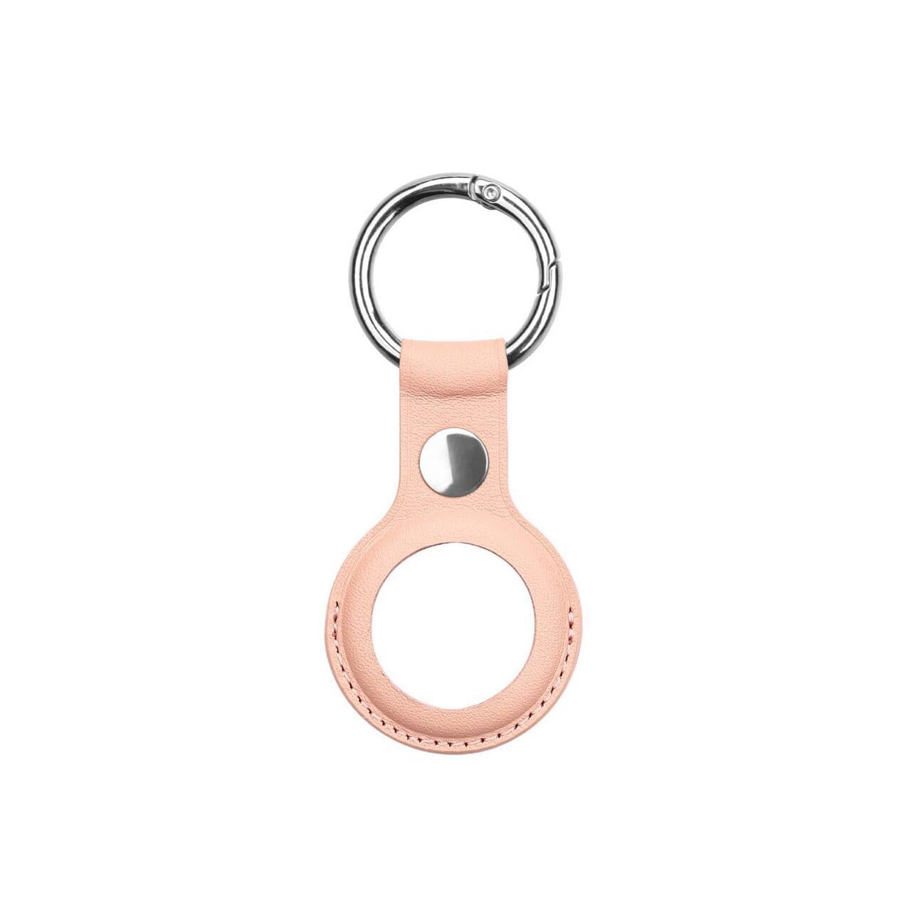 Ключодържател PU Leather Keyring Keychain Case, за Apple AirTag, изкуствена кожа, розов