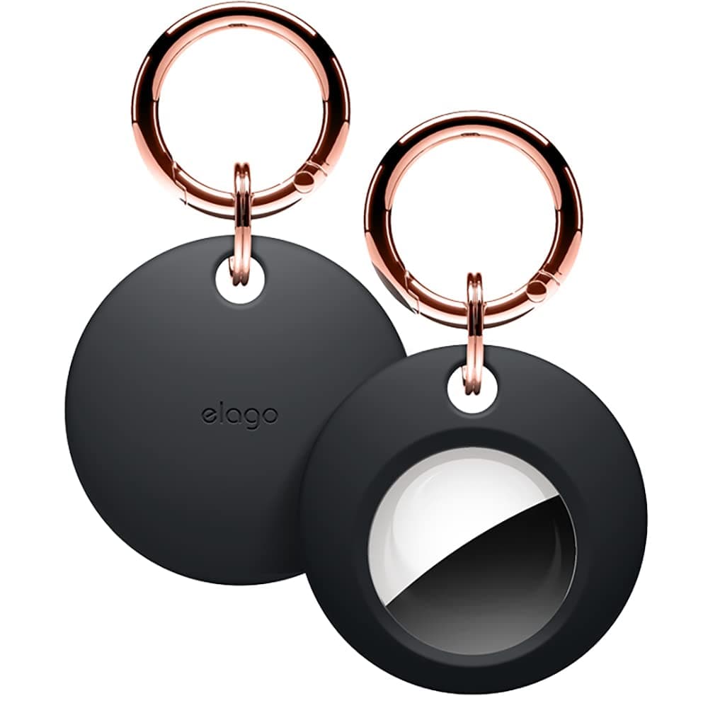 Силоконов ключодържател Elago, AirTag Basic Keychain Case - силиконов ключодържател за Apple AirTag, черен