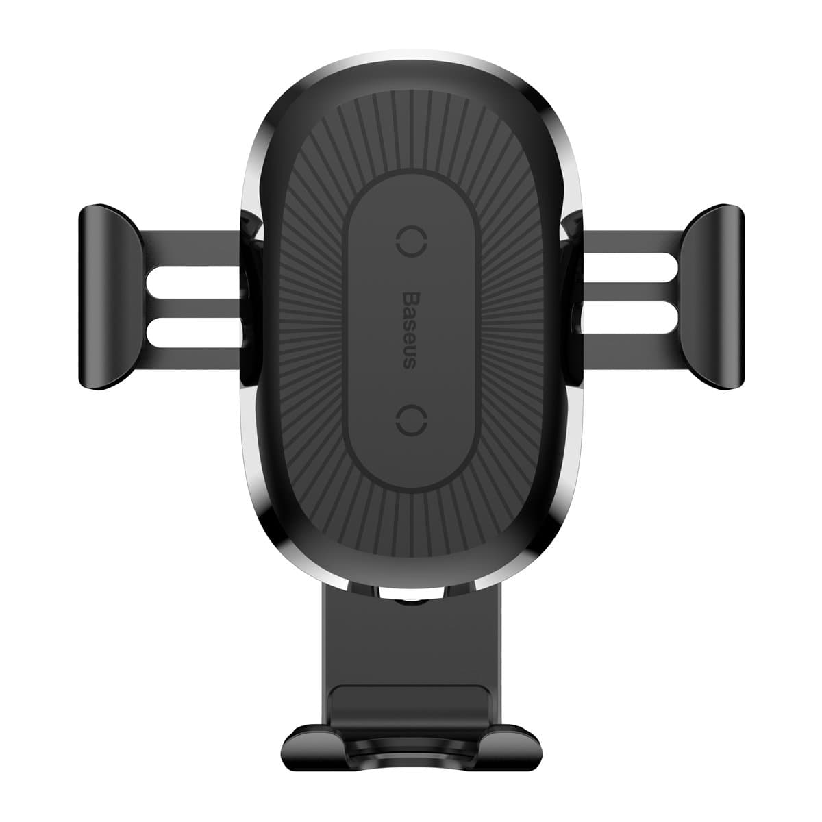 Стойка за телефон Baseus Wireless Charger Gravity Car Mount (WXYL-01), за кола, универсална, безжично зареждане, за телефони с размери до 6.5" (16.51 cm), черна