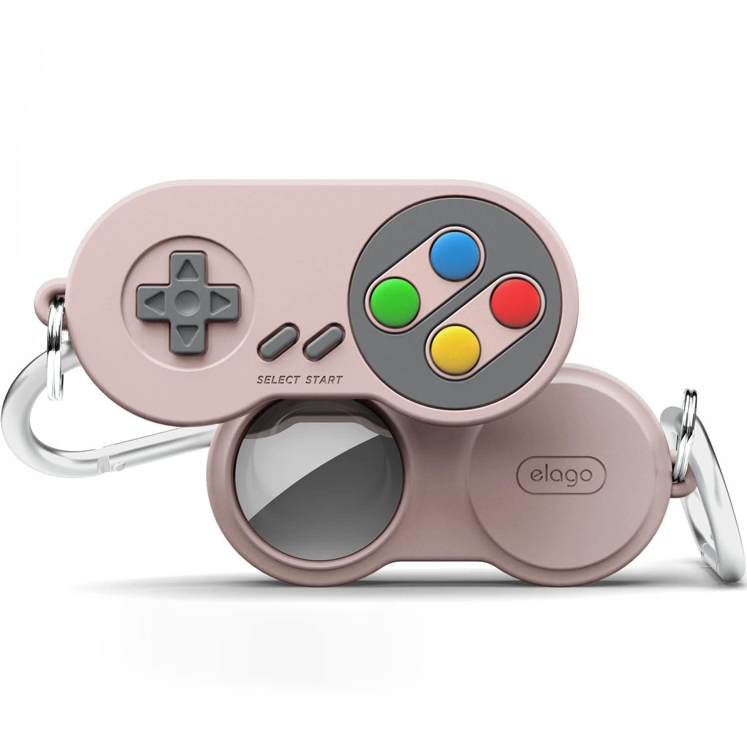 Ключодържател AirTag W5 Gaming Console Case, за Apple AirTag, силиконов, розов