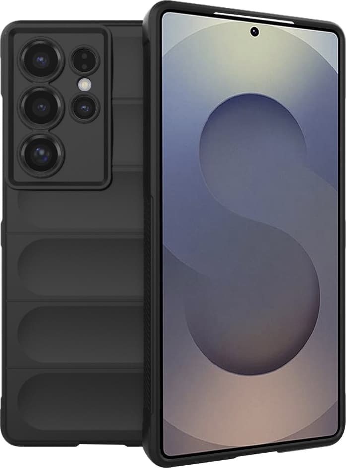 Удароустойчив силиконов (TPU) калъф за Samsung Galaxy S25 Ultra - Techsuit Magic Shield TPU Case (черен)