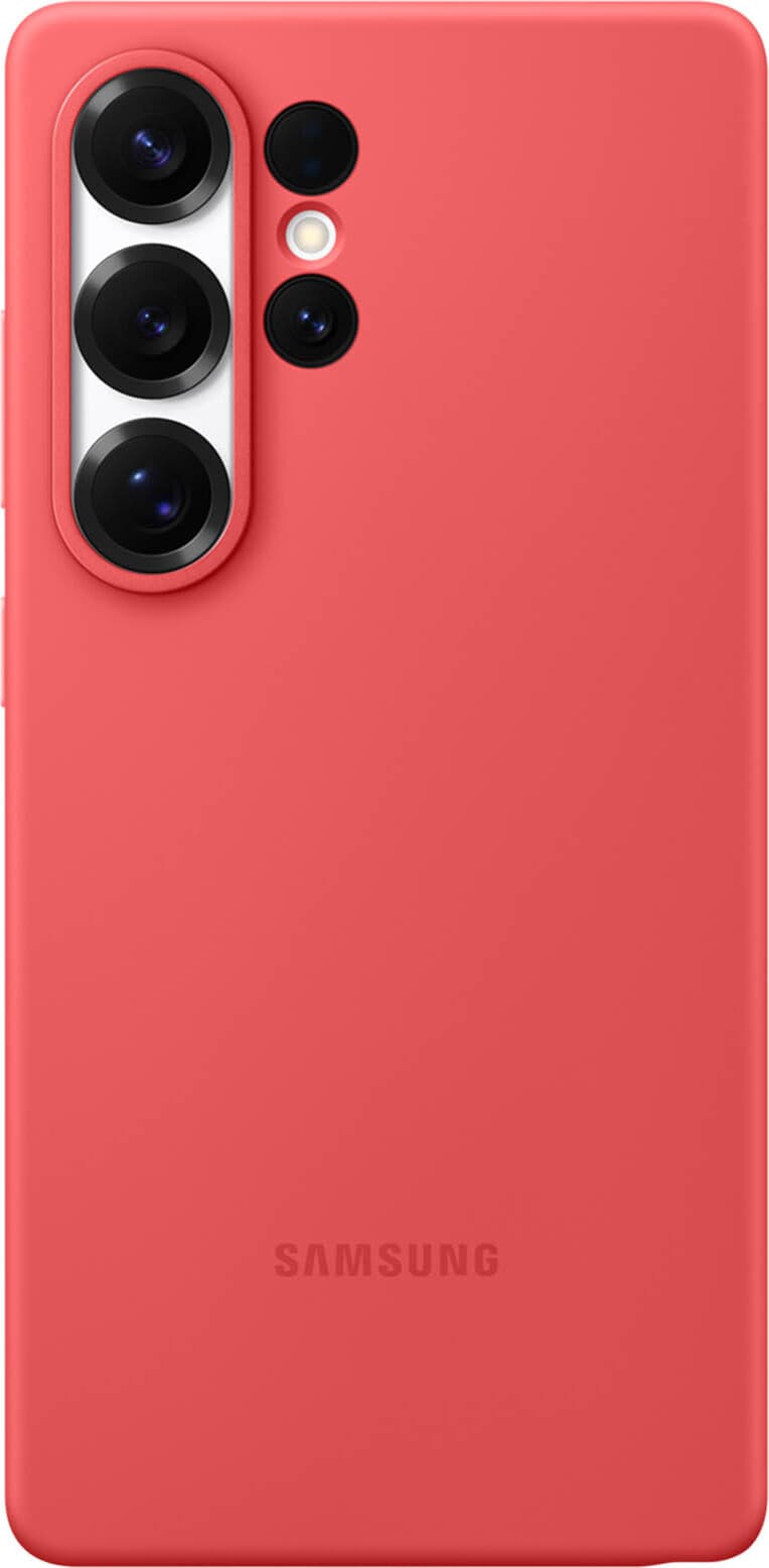 Оригинален силиконов кейс за Samsung Galaxy S25 Ultra - Samsung Silicone Cover Case EF-PS938CBE (червен)