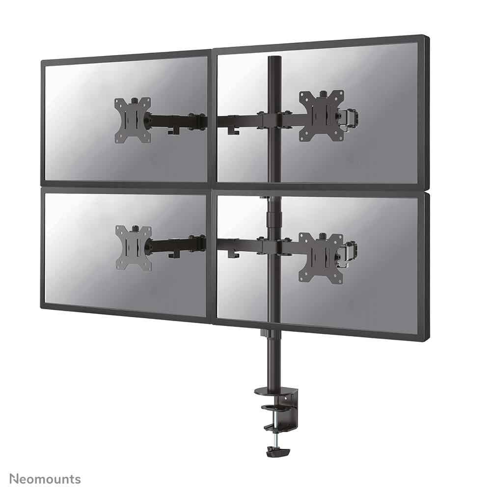 NEOMOUNTS BY NEWSTAR Neomounts Flat Screen Desk Mount (clamp/grommet) for 4 Screens