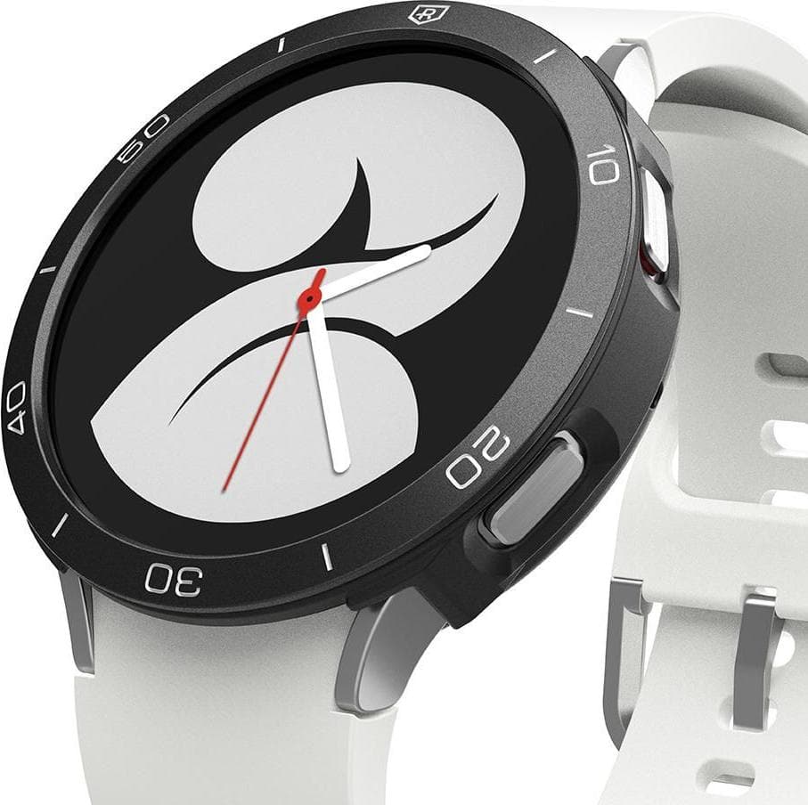 Рамка с висока степен на защита и силиконов (TPU) кейс за Samsung Galaxy Watch 4 40мм (черен) - Ringke Bezel Styling + Ringke Air Sports 40-02