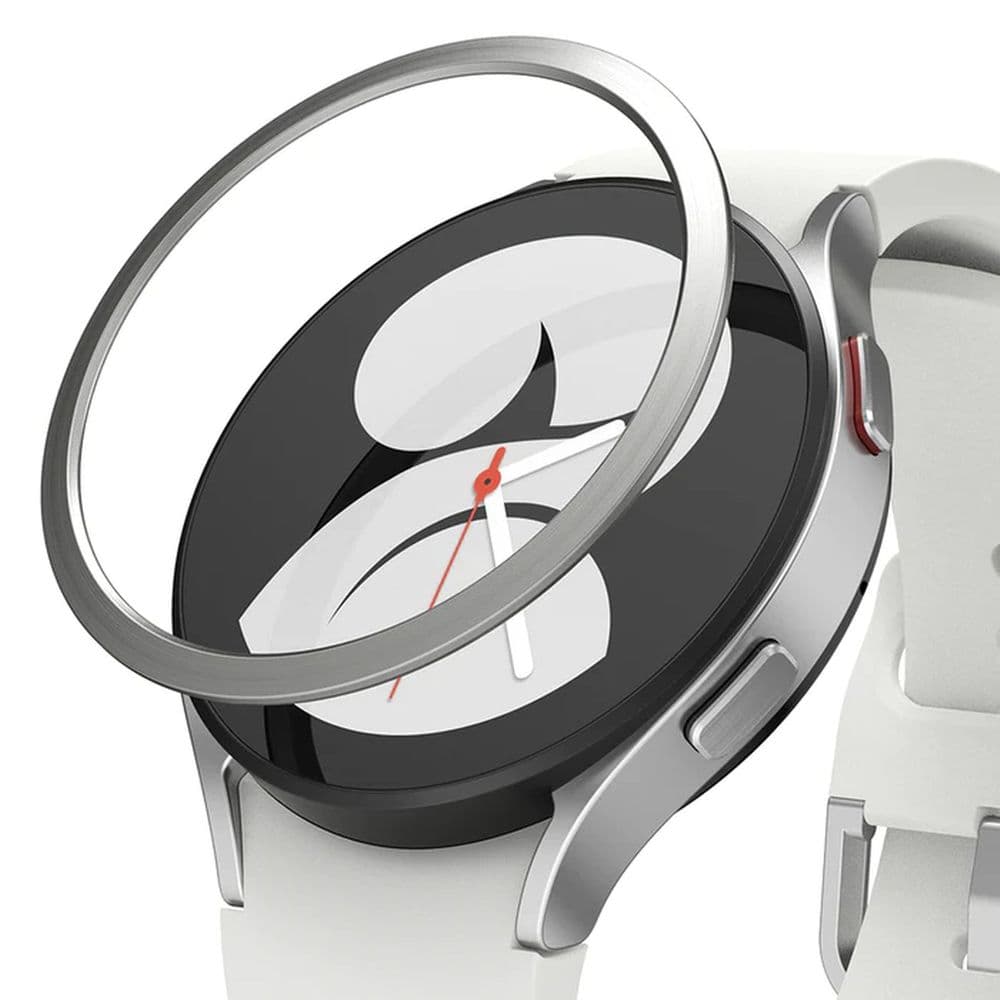 Рамка от неръждаема стомана с висока степен на защита за Samsung Galaxy Watch 4 44mm - Ringke Bezel Styling Stainless Steel (сребрист)