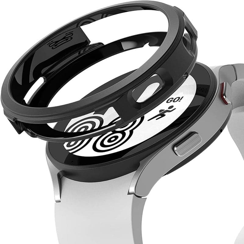 Качествен силиконов (TPU) кейс за Samsung Galaxy Watch 4 44mm - Ringke Air Sports Case (черен)