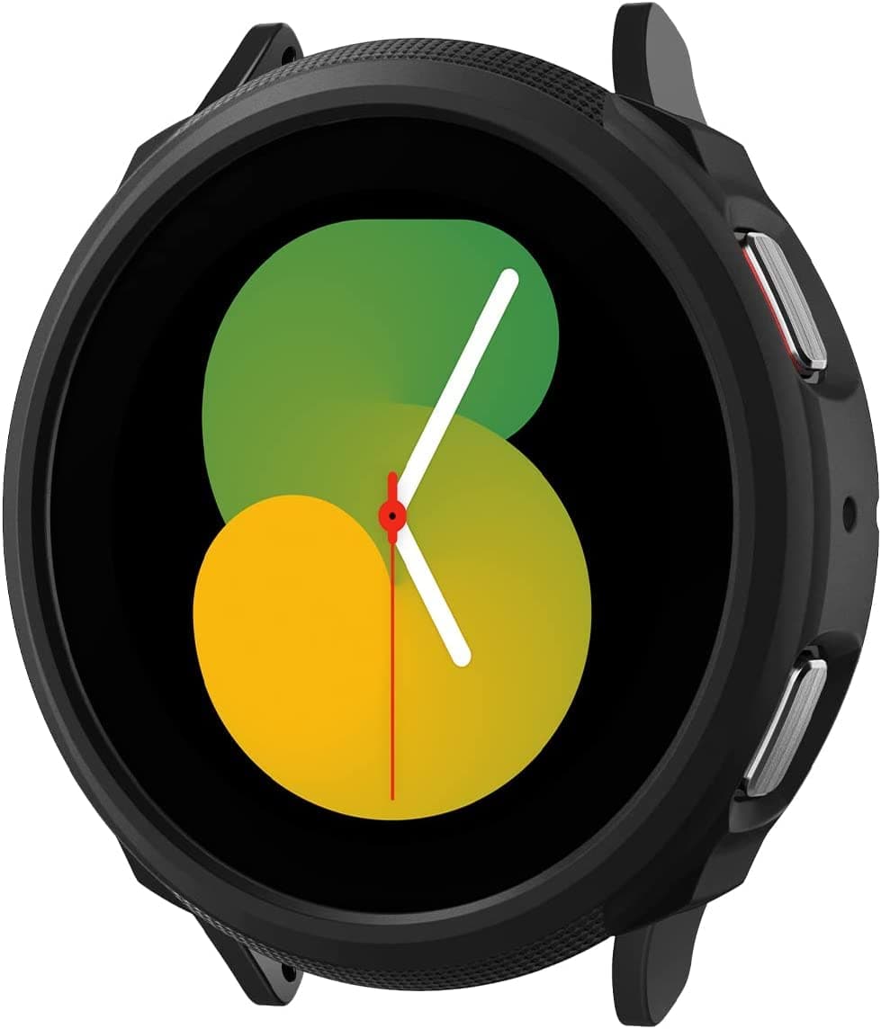 Качествен силиконов (TPU) кейс за Samsung Galaxy Watch 5, Galaxy Watch 4 40мм - Spigen Liquid Air Case (черен)