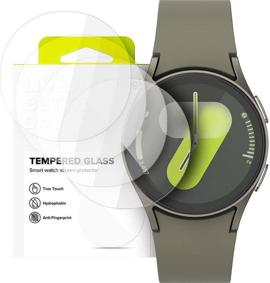 4 броя стъклени защитни покрития за дисплея на Samsung Galaxy Watch 7 40мм - Ringke R4 Tempered Glass 4 Pack (прозрачен)