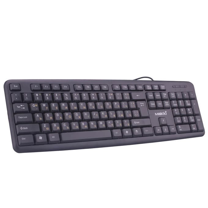 Клавиатура Makki KB-003, кирилизирана, черна, USB