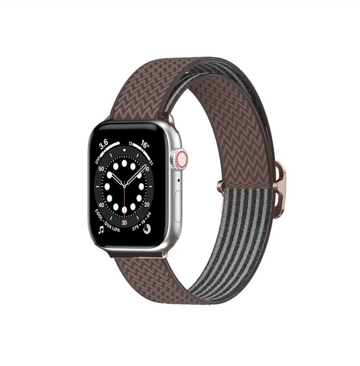 Текстилна каишка за Apple Watch 38мм, 40мм, 41мм - SwitchEasy Wave Elastic Nylon Watch Loop Band (бронз)