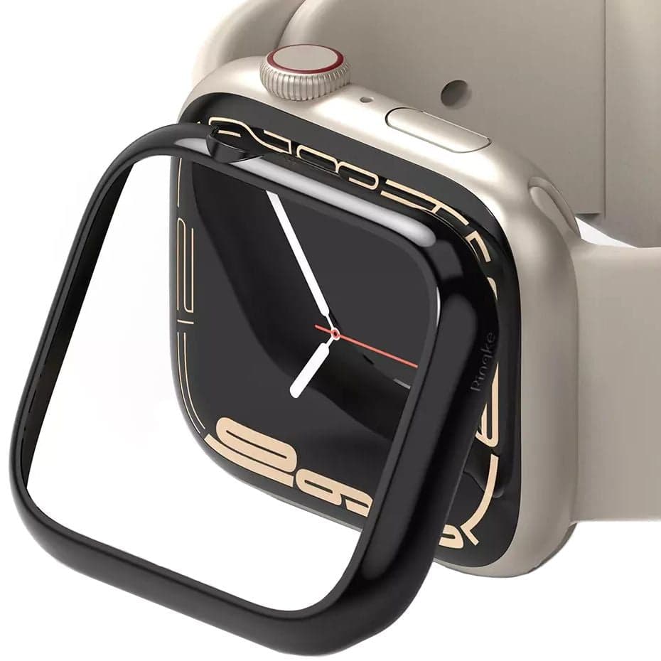 Рамка от неръждаема стомана с висока степен на защита за Apple Watch 7 41мм - Ringke Bezel Styling Stainless Steel (черен)