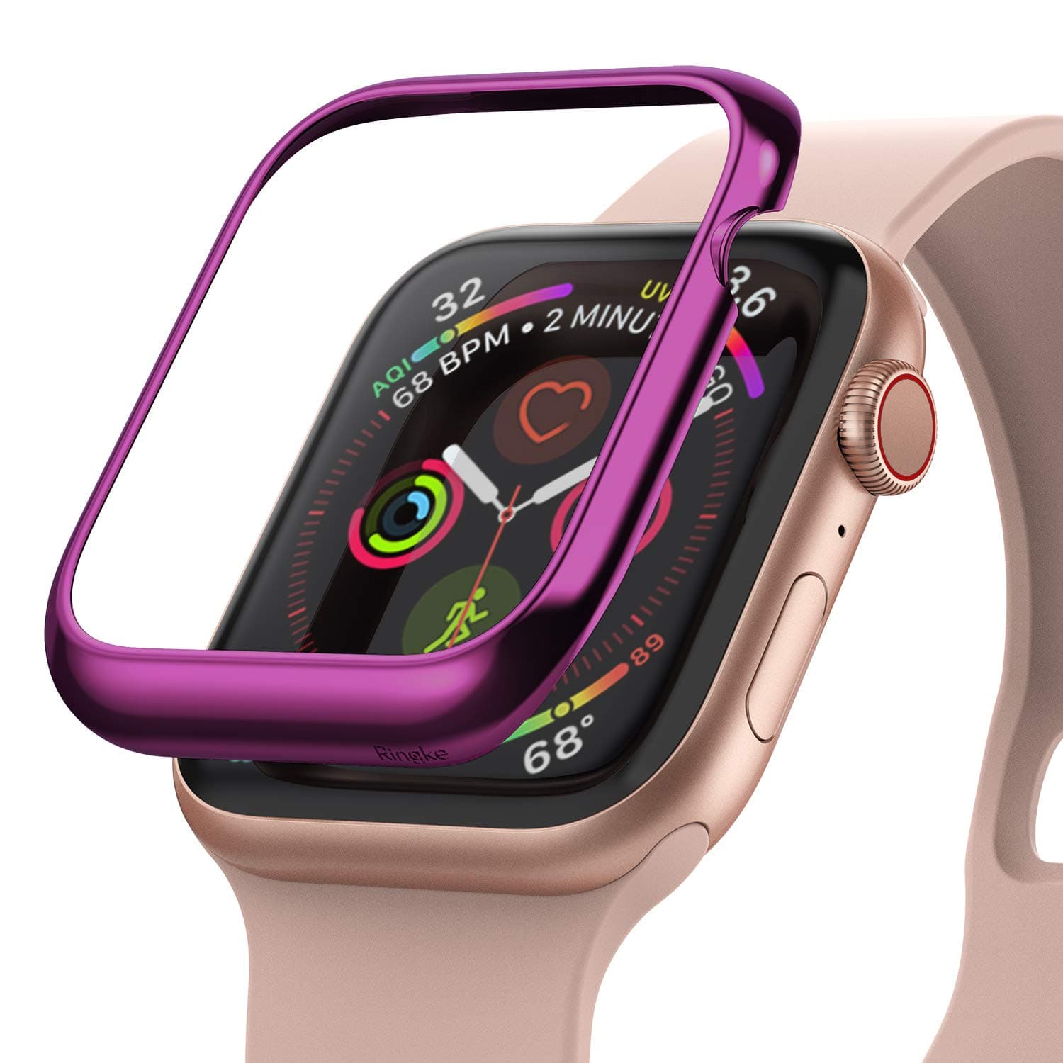 Стоманена рамка с висока степен на защита за Apple Watch 40мм - Ringke Bezel Styling (лилав)