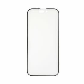 Калено стъклено защитно покритие за дисплея на iPhone 14 Pro - Prio 3D Glass Full Screen Curved Tempered Glass (черен-прозрачен)