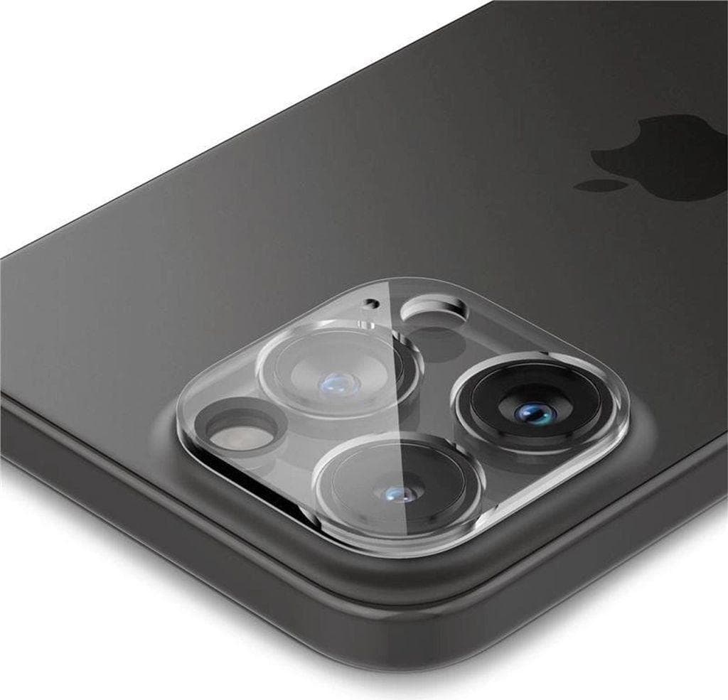 Комплект 2 броя предпазни стъклени протектора за камерата на iPhone 15 Pro, iPhone 15 Pro Max, iPhone 14 Pro, iPhone 14 Pro Max - Spigen Optik Lens Protector 2 Pack (прозрачен)