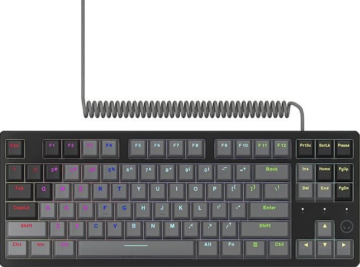 Клавиатура Lorgar Azar 514 TKL, механична, Linear Dream суичове, гейминг, RGB подсветка, черна, USB