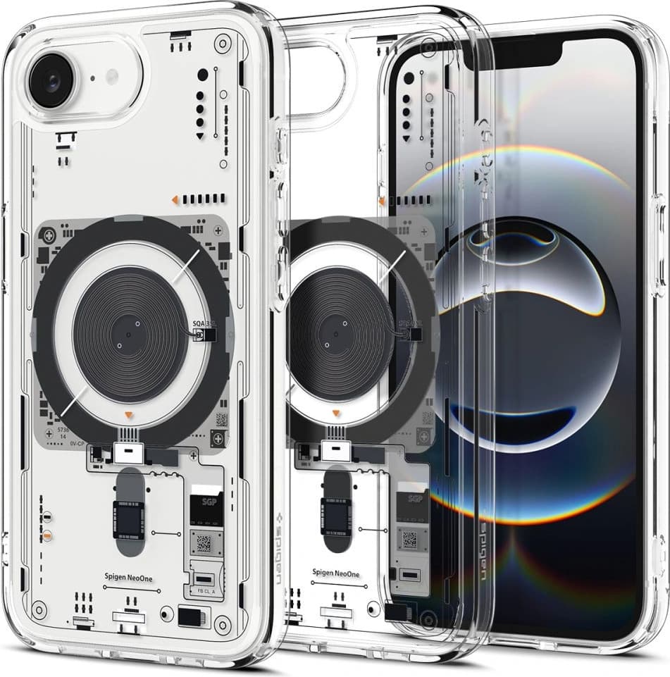 Хибриден кейс с висока степен на защита с MagSafe за iPhone 16e (прозрачен) - Spigen Ultra Hybrid MagSafe Neo One Case