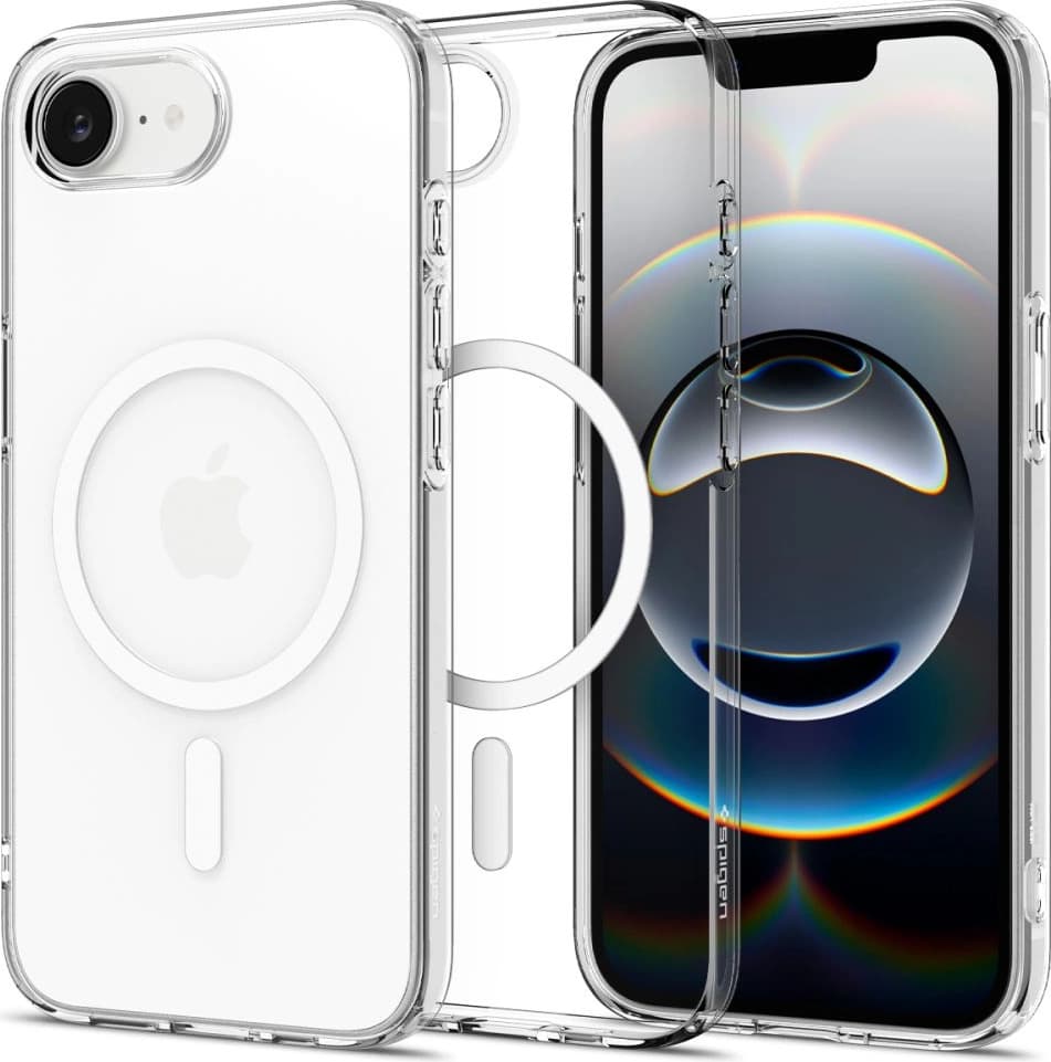 Тънък силиконов (TPU) калъф с MagSafe за iPhone 16e (прозрачен) - Spigen Liquid Crystal MagSafe Case