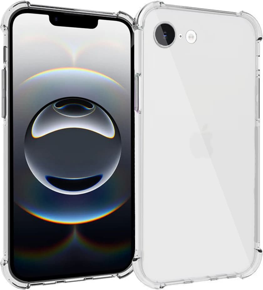 Удароустойчив силиконов (TPU) калъф за iPhone 16e (прозрачен) - Techsuit Shockproof Clear Silicone Case