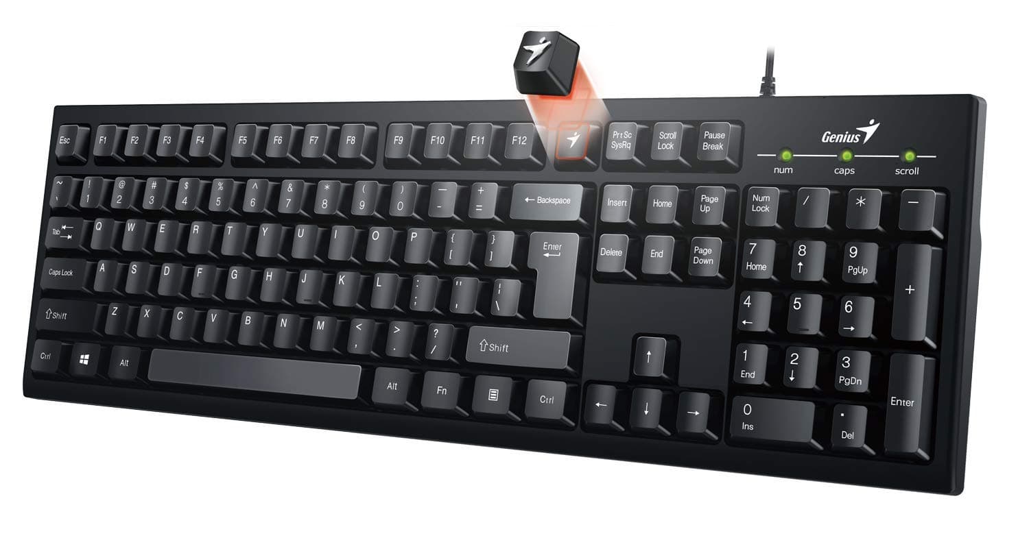 Клавиатура Genius KB-100, черна, USB