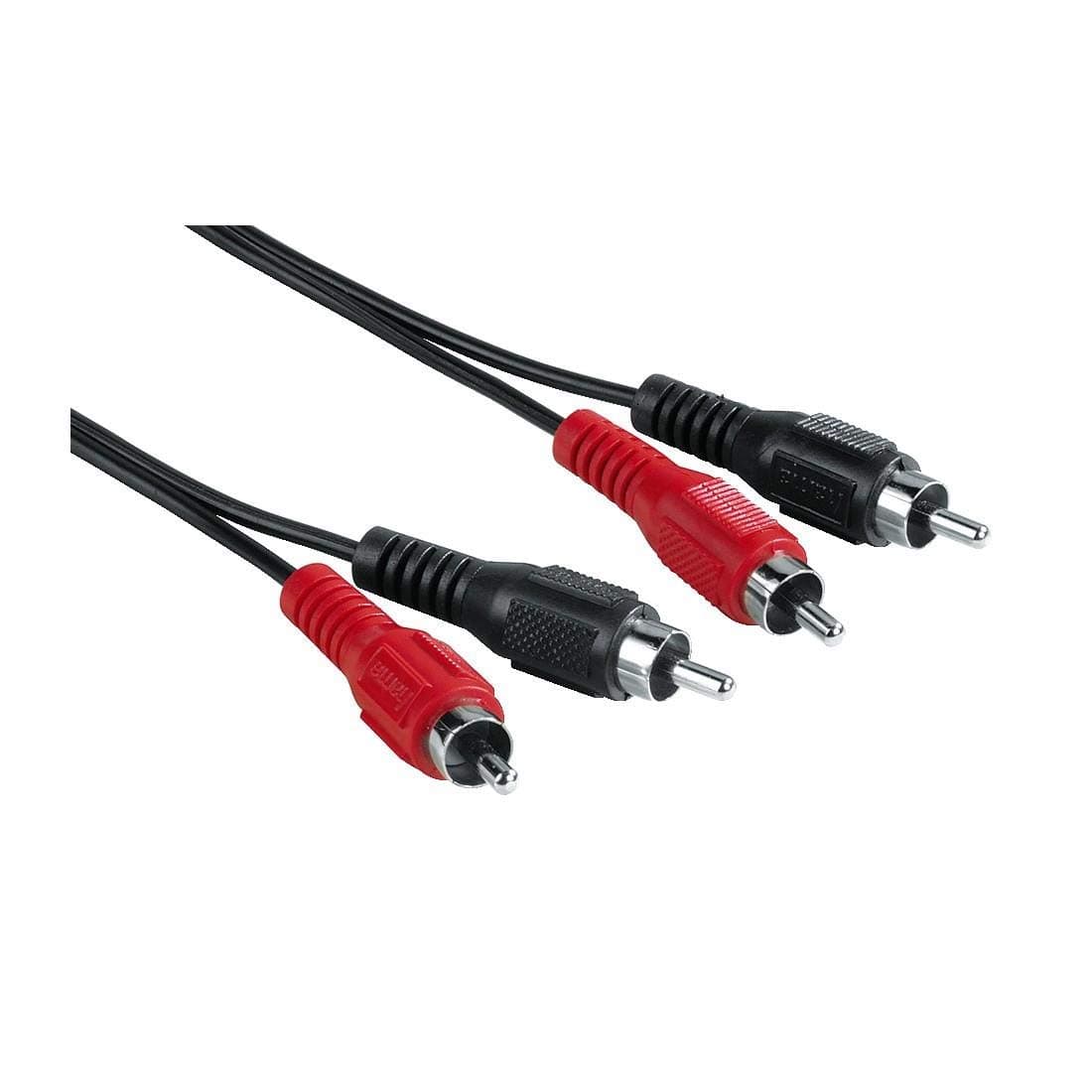 Кабел HAMA-43316, 2x RCA Chinch(м) към 2x RCA Chinch(м), 1.5m, черен