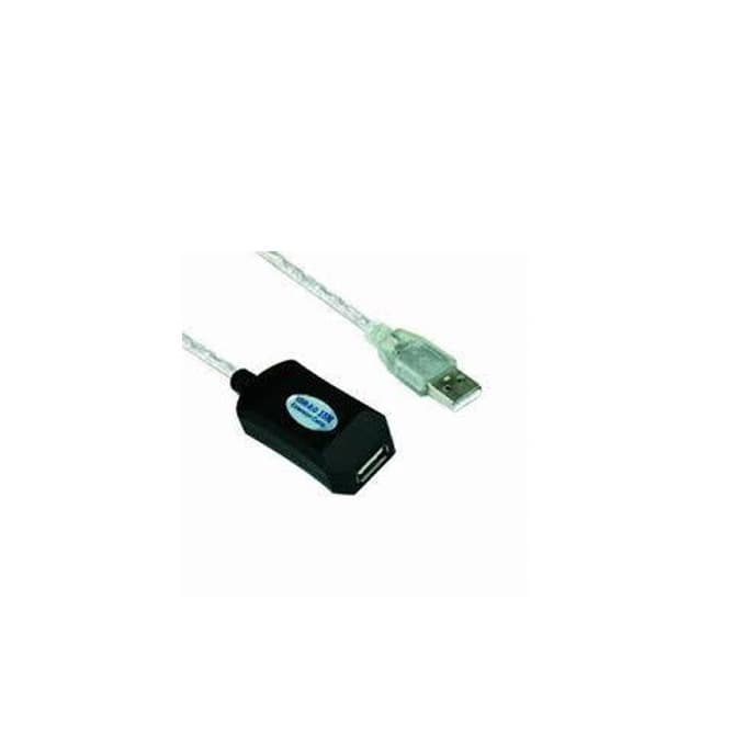 Кабел VCom CU823-30m, USB A(м) към USB А(ж), 30m, бял