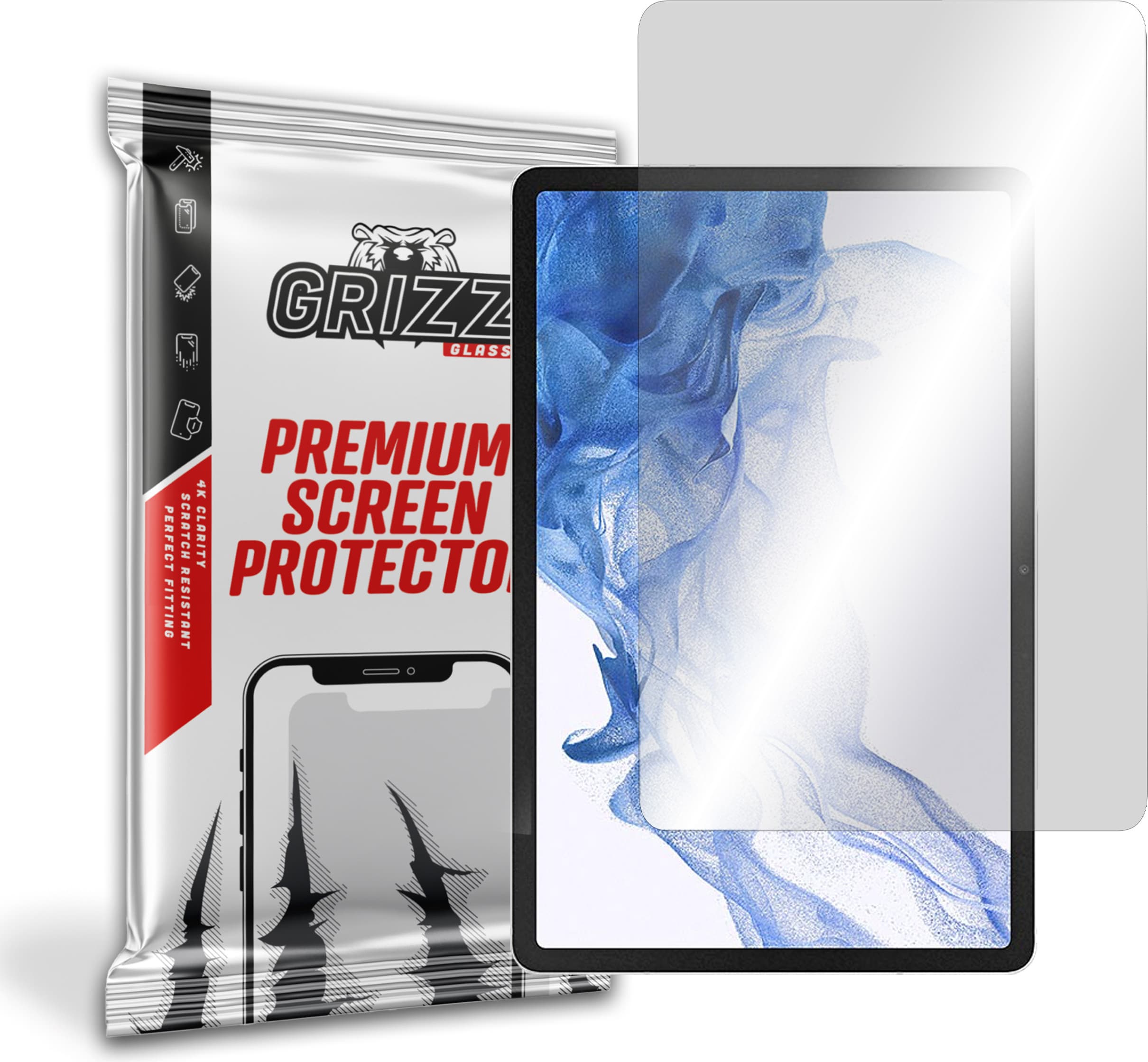 Хибридно стъклено защитно покритие за дисплея на Samsung Galaxy Tab S8 (2022) - GrizzGlass HybridGlass Screen Protector (матово)