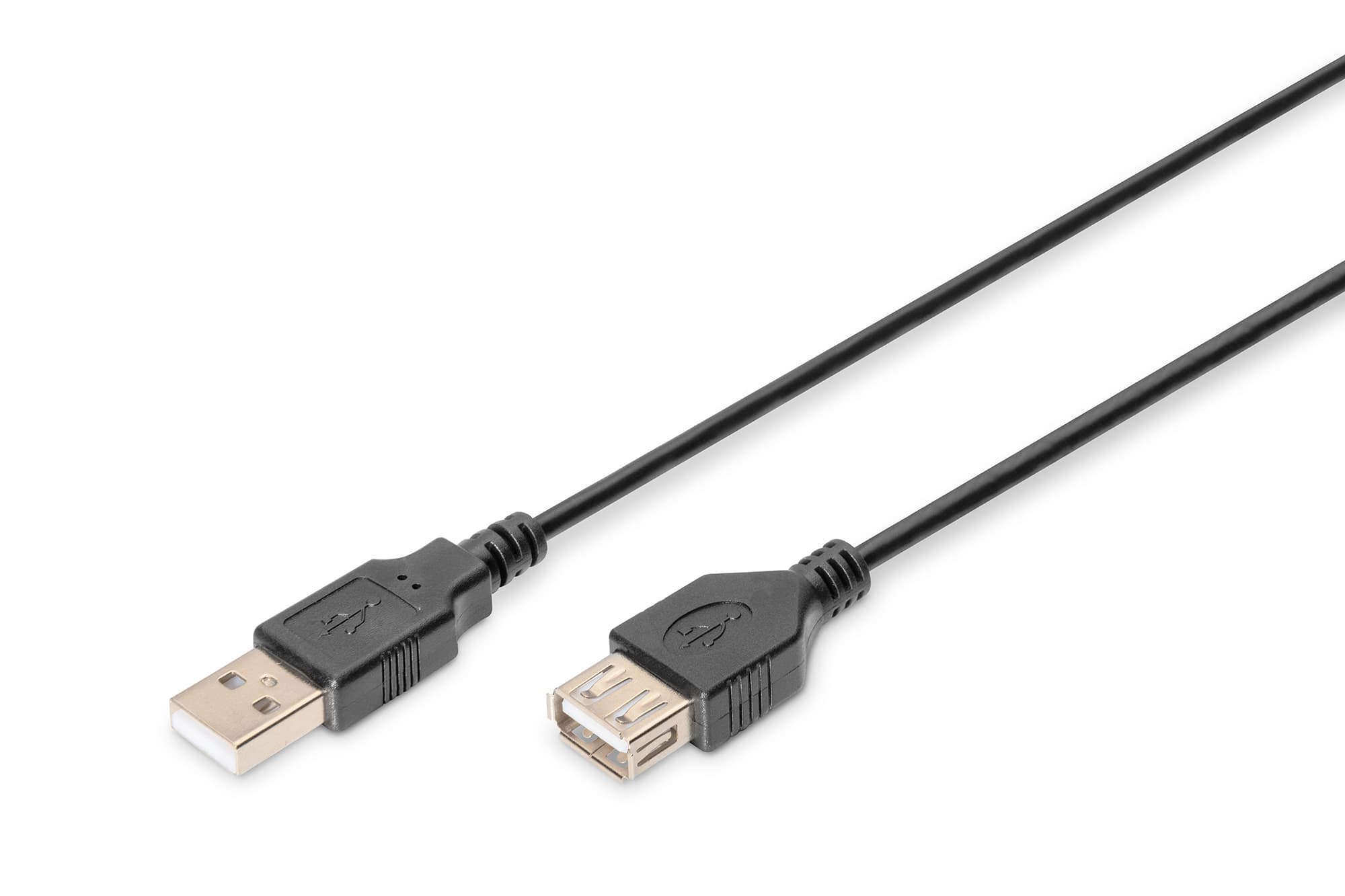 Кабел ASSMANN AK-300200-030-S, USB A(м) към USB A(ж) 3м, черен