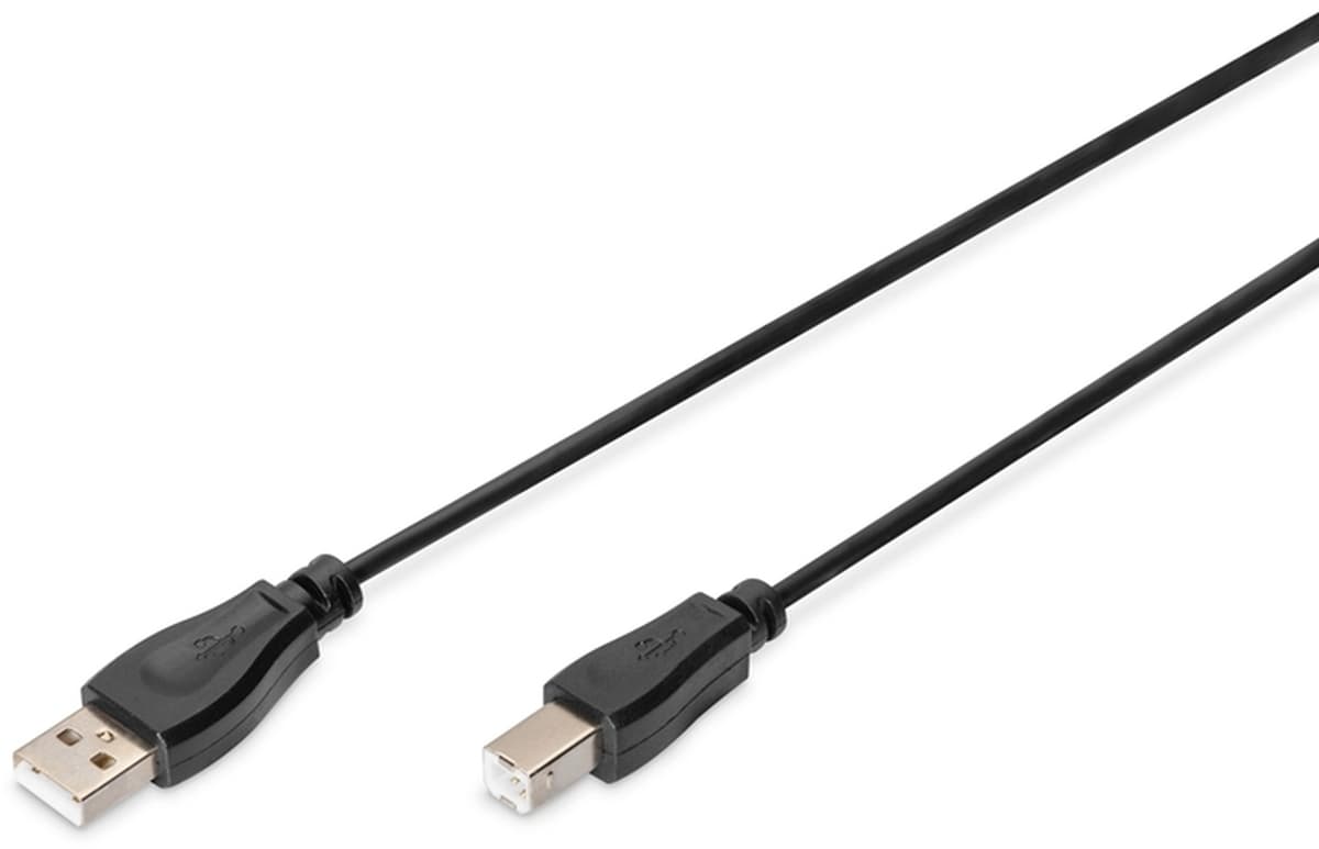 Кабел Assmann от USB A(м) към USB B(м), 1м, бежов