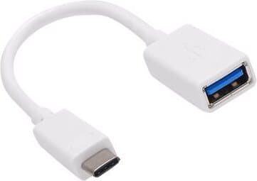 Кабел Sandberg SNB-136-05, конверторен, от USB Type C(м) към USB Type A 3.0(ж), 0.1m, бял