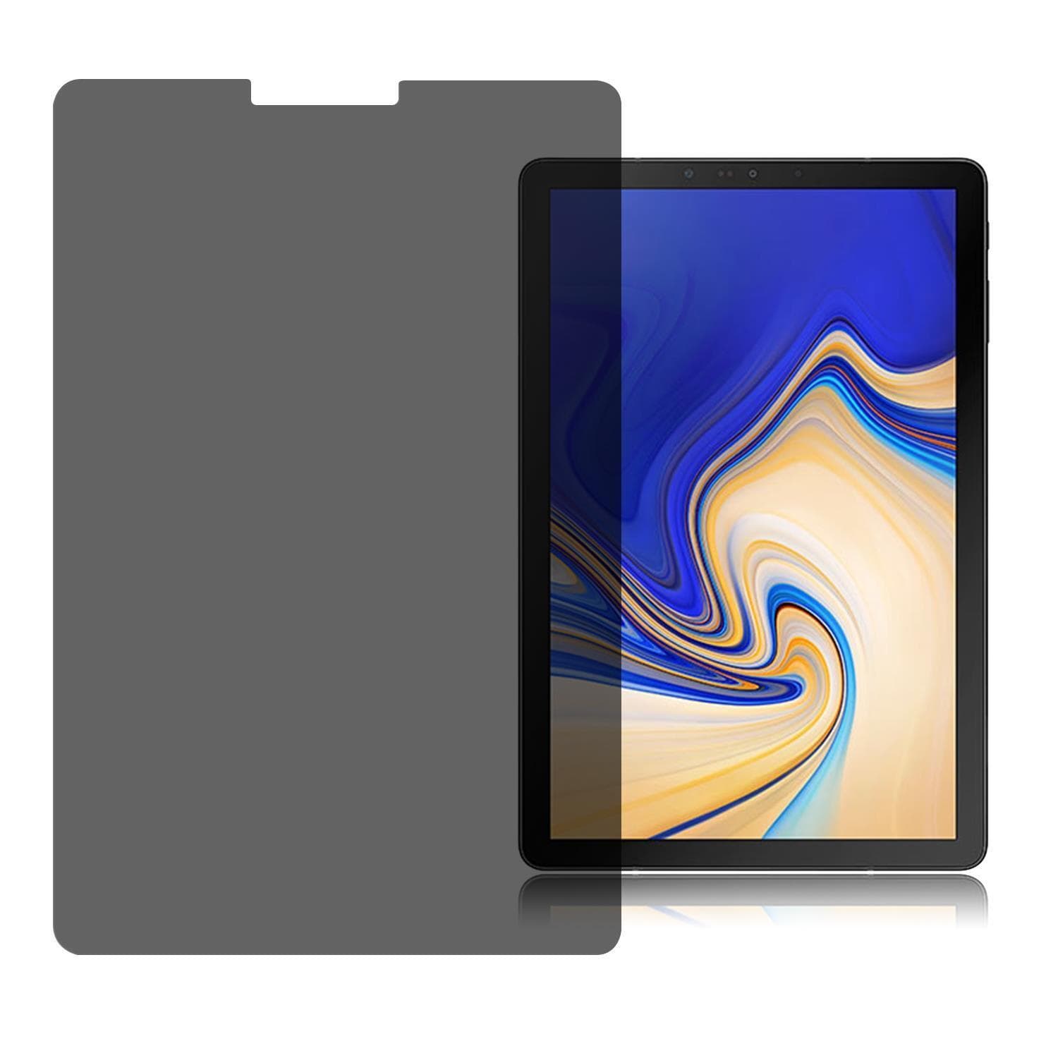 Стъклено покритие с извити ръбове и определен ъгъл на виждане за Samsung Galaxy Tab S4 - 4smarts Second Glass Privacy Pro 4Way Anti-Spy