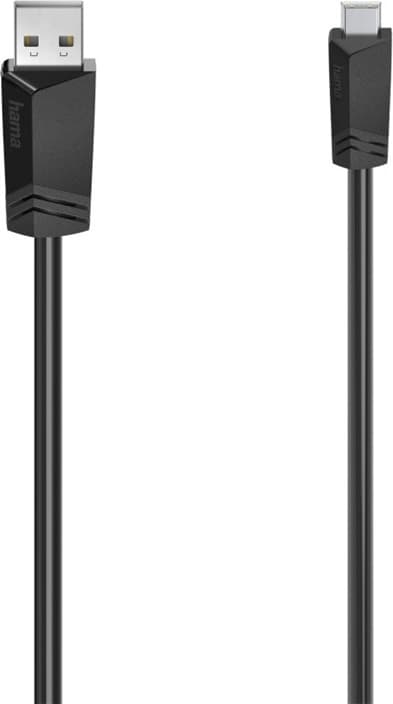 Кабел Hama 200606, от USB Type-A(м) към USB mini B(м), 1.5 m, черен