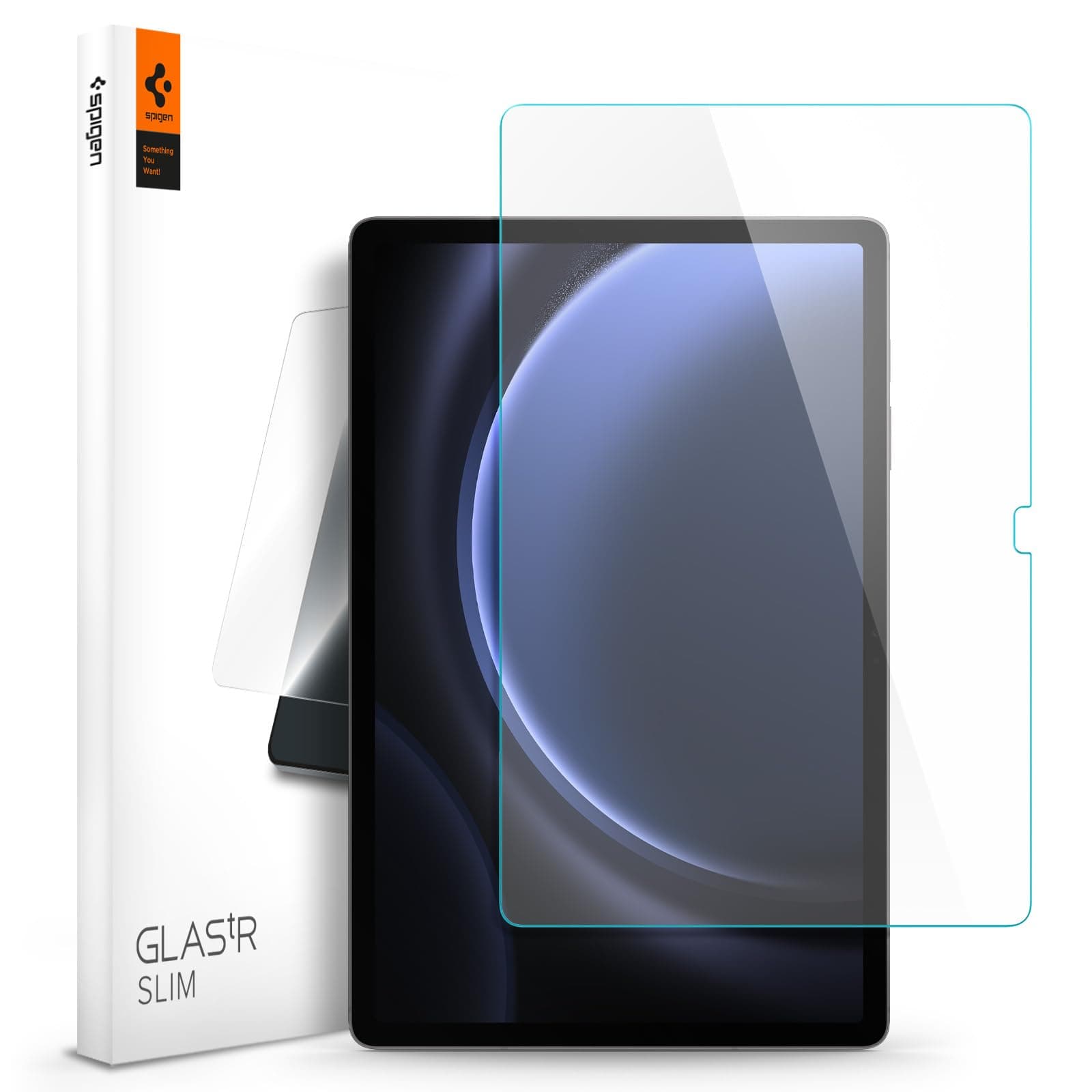 Най-висок клас стъклено защитно покритие за дисплея на Samsung Galaxy Tab S9 FE Plus - Spigen Oleophobic Coated Tempered Glass GLAS.tR SLIM (прозрачно)