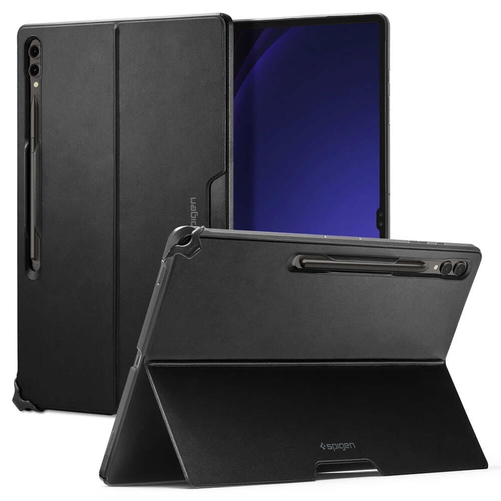 Качествен тънък матиран кейс за Samsung Galaxy Tab S9 Ultra, Galaxy Tab S8 Ultra - Spigen Thin Fit Pro Case (черен)