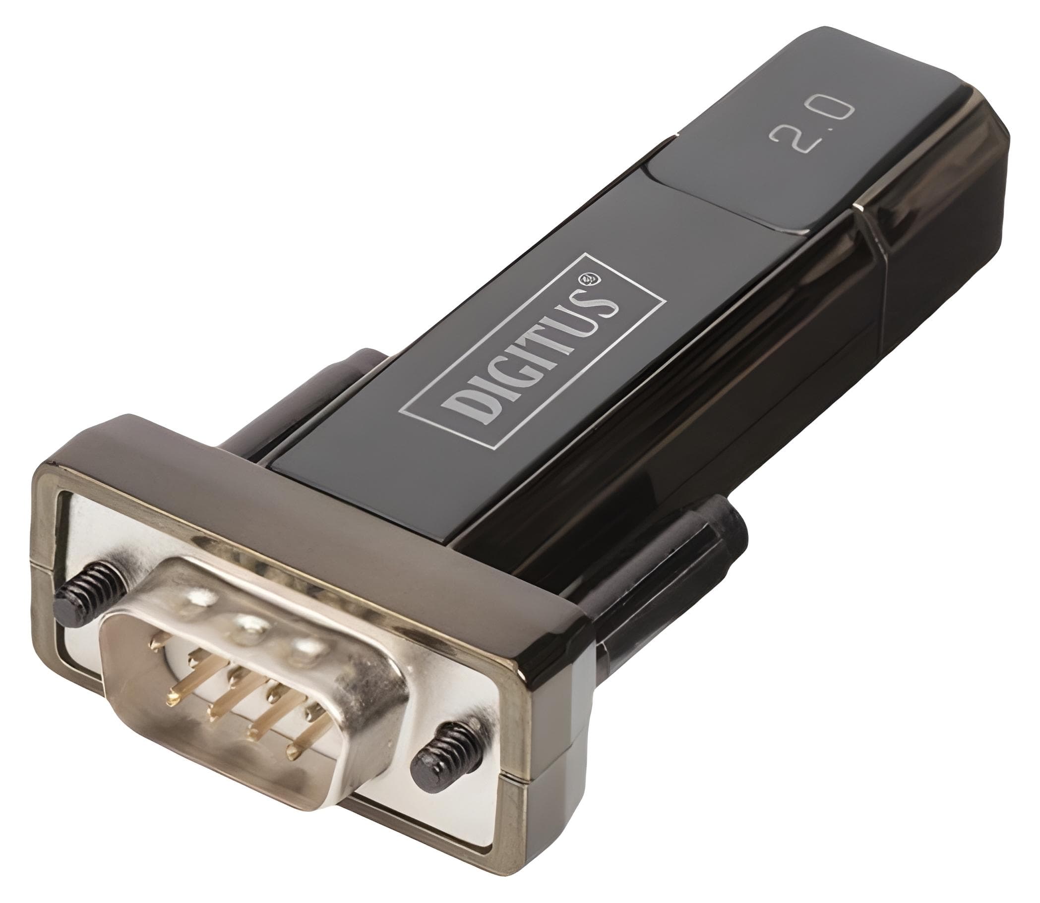 Адаптер Digitus DA-70167, от USB 2.0(м) към RS232, черен