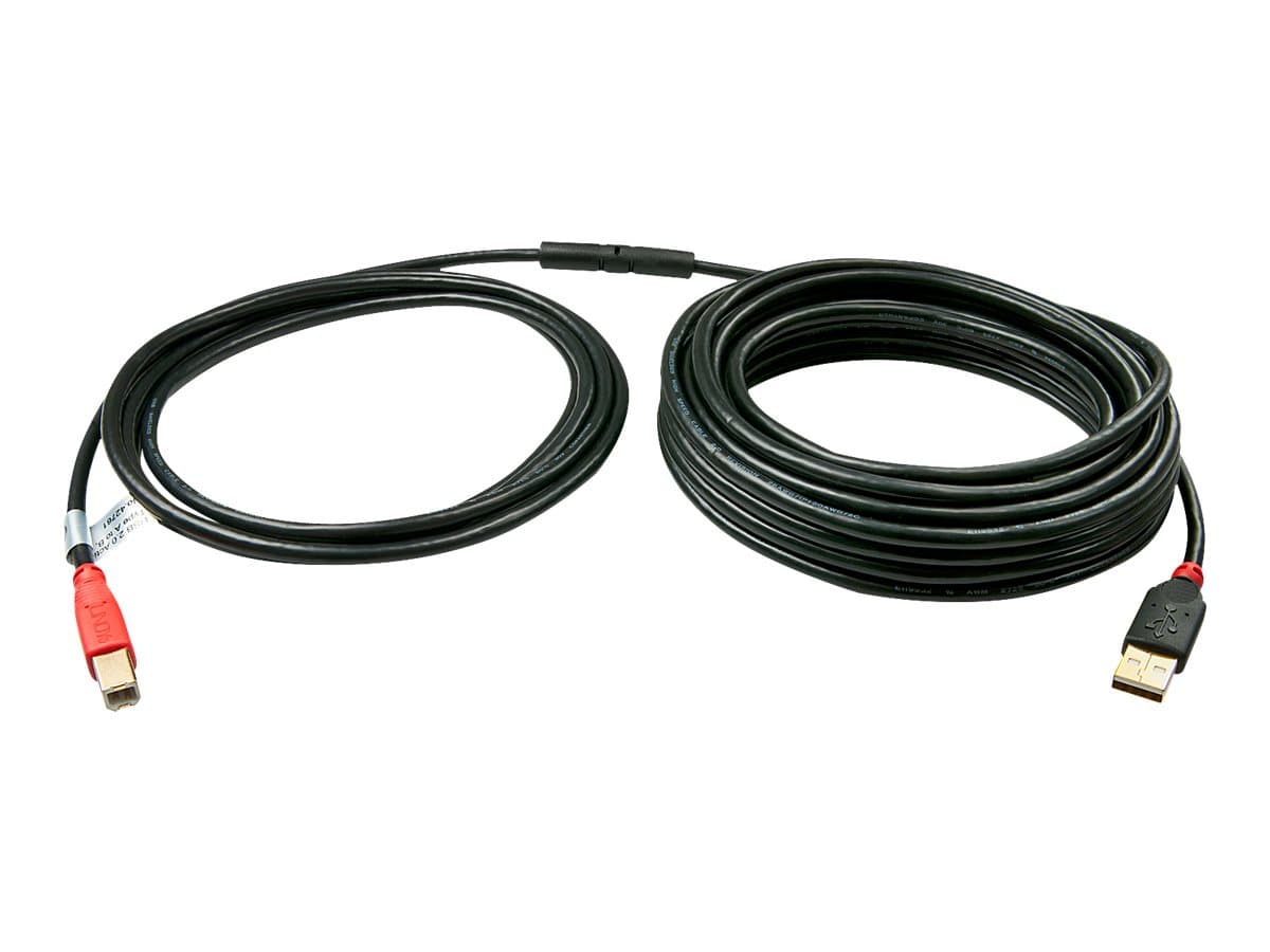 Кабел Lindy LNY-42761, от USB A(м) към USB B(м), 10m, черен