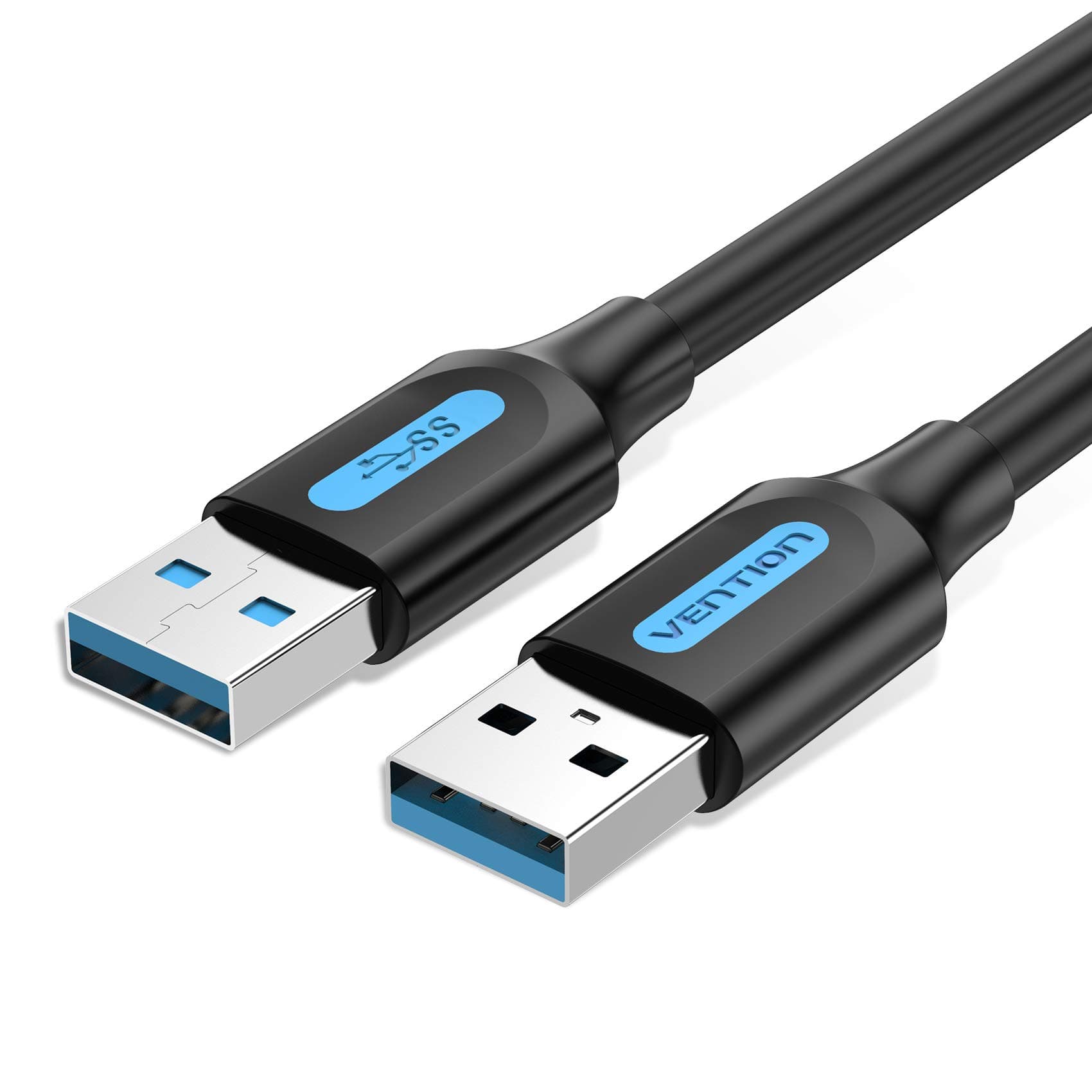 Кабел Vention CONBG, от USB-A (м) към USB-A (м), 1.5m, черен